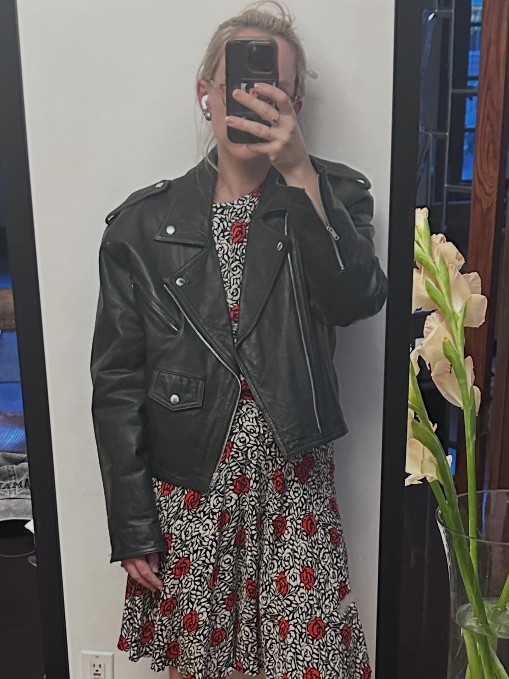 Vintage Leather Motorcycle Jacket